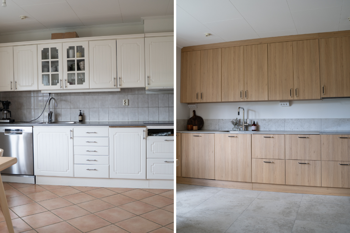 Prisvärt kök efter renovering.