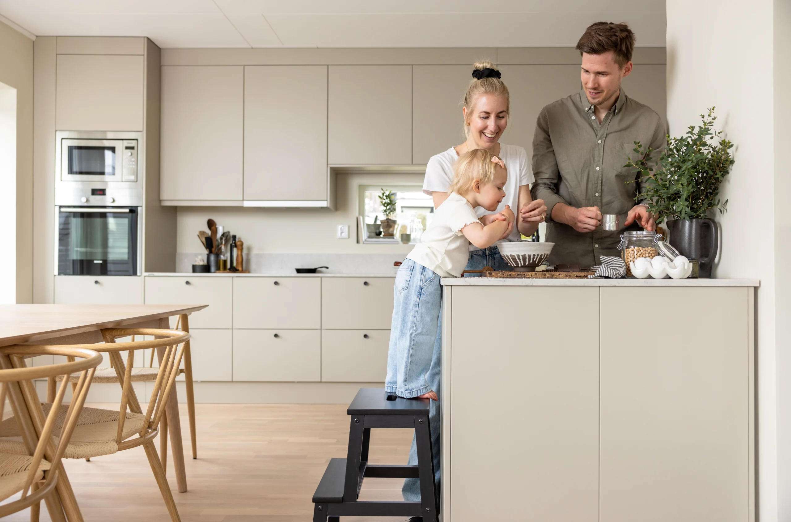 Prisvärt kök efter renovering.