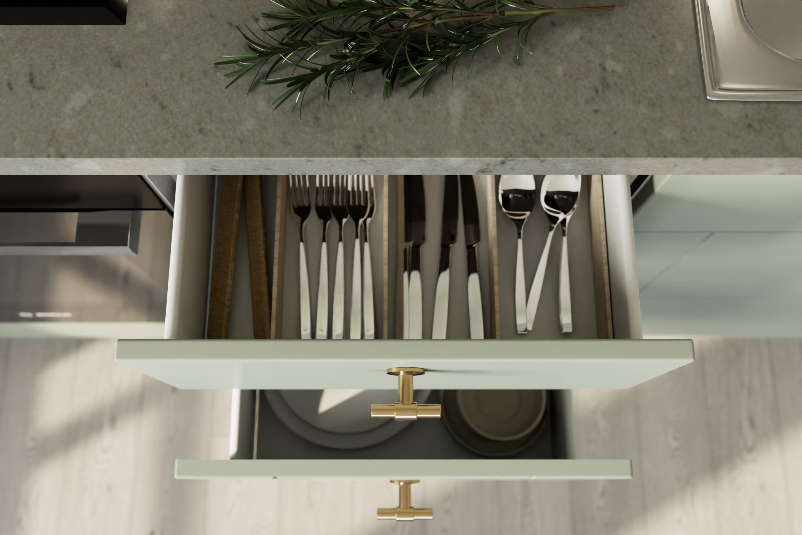 Prisvärt kök efter renovering.
